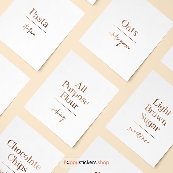 36 Labels • Silver S. Minimalist Pantry for Kitchen • Organization Pantry Labels - Picture 11 of 17